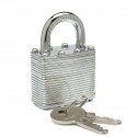 Zephyr 18051 Steel Laminated Padlock, 2 Keys/Lock, Keyed Different