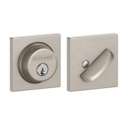 Schlage B60 COL Single Cylinder Deadbolt with Collins Decorative Rose