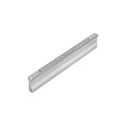 Atlas 3202-MC Crystal Bar Inset Thin Pull, 5-1/16" CTC, Matte Chrome