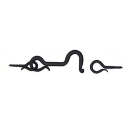 Acorn ALPBP Hook & Eye, Black Threaded Screw