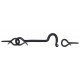 Acorn ALPBP Hook & Eye, Black Threaded Screw