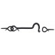 Acorn ALPBP ALPBP Hook & Eye, Black Threaded Screw