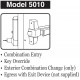 Kaba 5031RWK26D Mechanical Pushbutton Lock