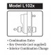 Kaba LL1072B3 Cylindrical Lock w/ Lever
