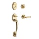 Baldwin Reserve Columbus Handleset - Decorative Lever, Traditional Round Rose - Polished Brass (003)