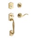 Baldwin Reserve Westcliff Handleset - Curve Lever, Traditional Round Rose