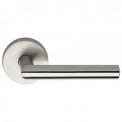 Omnia 12 Interior Modern Lever Latchset - Stainless Steel