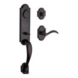 Baldwin Reserve Kodiak Handleset - Arch Lever, Rustic Arch Rose - Dark Bronze (481)