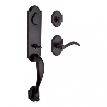 Baldwin KODXARC.RAR.481.LH.KD Reserve Kodiak Handleset - Arch Lever, Rustic Arch Rose - Dark Bronze (481)