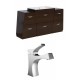 American Imaginations AI-9197 Plywood-Melamine Vanity Set In Wenge With Single Hole CUPC Faucet