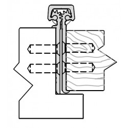 ABH A240 Aluminum Continuous Geared Hinges Fully Concealed 3/32" Inset w/ Door Lip Protector