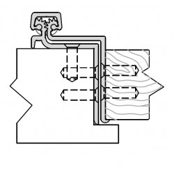 ABH A410 Aluminum Continuous Geared Hinges Fully Concealed w/ 2" Thick Door