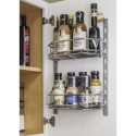 Hardware Resources DMS6-PC-R Door Mounted Tray System Kit in Polished Chrome