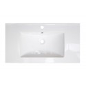 American Imaginations AI-280 32-in. W x 18.25-in. D Ceramic Top In White Color For Single Hole Faucet