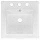 American Imaginations AI-1312 16.5-in. W x 16.5-in. D Ceramic Top In White Color For 8-in. o.c. Faucet
