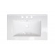 American Imaginations AI-18101 24-in. W x 18-in. D Ceramic Top In White Color For 4-in. o.c. Faucet