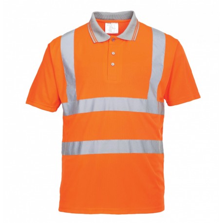 Portwest RT22 RT22ORRS Hi-Vis Polo Shirt S/S - Orange