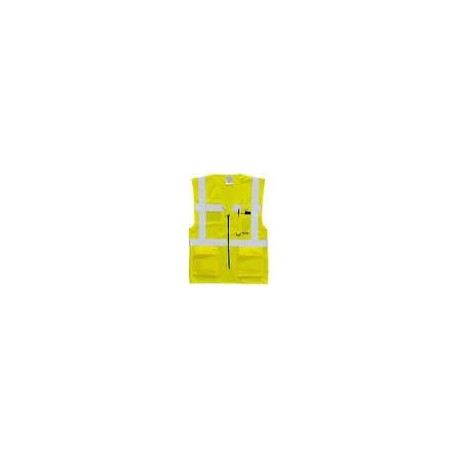 Portwest US371 US371YER5XL Tulsa Contrast Hi-Vis Mesh Vest