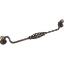 Jeffrey Alexander 749-224 Tuscany 9 3/4" Overall Length Birdcage Cabinet Pull with backplates