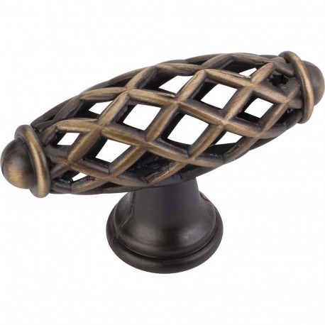 Jeffrey Alexander 749ABSB 749 Series Tuscany 2 5/16" Overall Length Bird Cage Cabinet Knob