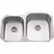 Hardware Resources 801 Series 304 Stainless Steel (18 Gauge) Undermount Kitchen Sink with Two Unequal Bowls