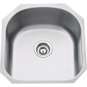Hardware Resources 863 Undermount 18 Gauge Stainless Steel Single Bowl Sink, 19 3/4" L x 20 1/2" W x 9" D