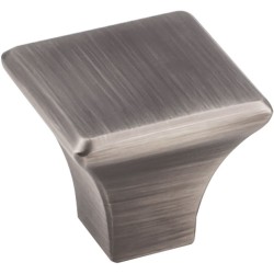 Jeffrey Alexander 972 Series Marlo 1 1/8" Overall Length Square Zinc Die Cast Cabinet Knob