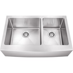 Hardware Resources HA225 Stainless Steel (16 Gauge) Fabricated Farmhouse Kitchen Sink