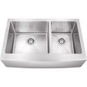 Hardware Resources HA225 Stainless Steel (16 Gauge) Fabricated Farmhouse Kitchen Sink