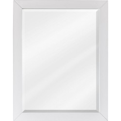 Cade Contempo White Jeffrey Alexander MIR104 White Mirror with Beveled Glass