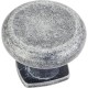 Jeffrey Alexander MO6303BNBDL MO6303 Belcastel 1 Series 1 3/8"  Diameter Forged Look Flat Bottom Cabinet Knob