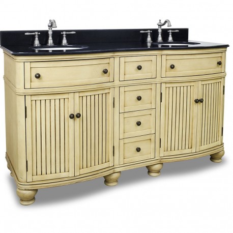 Elements VAN028D-60-T Compton Bath Elements 60"  Double Vanity with Preassembled Top and Bowl