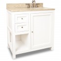 Jeffrey Alexander VAN091-36 Astoria Modern Cream White Vanity with Stepped Door (for 36" Top)