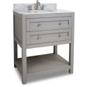 Jeffrey Alexander VAN103-30 Astoria Modern Grey Vanity with Stepped Door Profile (for 30" Top)