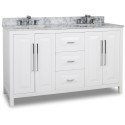 Jeffrey Alexander VAN104D-60Cade Contempo Double Vanity with Sleek Finish and Leading Edge Design (for 60" Top)