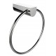 American Imagination AI-13361 Chrome Plated Towel Ring With Single Rod Towel Rack Accessory Set:divider_comma:Round