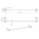 American Imagination AI-13370 Single Rod & Multi-Rod Towel Rack Accessory Set:divider_comma:Rectangle:divider_comma:Chrome