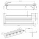 American Imagination AI-13370 Single Rod & Multi-Rod Towel Rack Accessory Set:divider_comma:Rectangle:divider_comma:Chrome