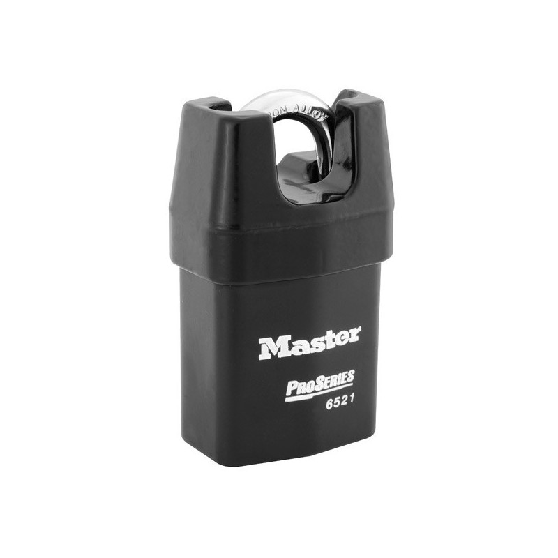 Master Lock 6521 Pro Series Solid Iron Shrouded Interchangeable Core Padlock, 2-1/8