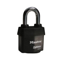 Master Lock 6125 Weather Tough Pro Series Rekeyable Padlock, Black Finish