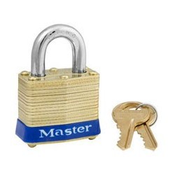 Master Lock 4 Non-Rekeyable Laminated Brass Pin Tumbler Padlock 1-9/16" (40mm)