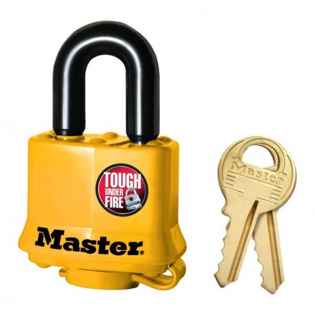 Master Lock 315 N KARAN LH WP4 1KEY 315 Non-Rekeyable Covered Laminated Steel Padlock 1-9/16" (40mm)