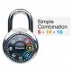 Master Lock 1525EZRC Fu-aBLU 1525EZRC Combination Padlock with Key Control, Easy-To-Remember Combinations