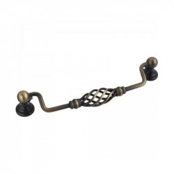 Zurich 7 3/16" Overall Length Twisted Iron Cabinet Pull