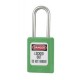 Master S33 MK LT GRN COV 4KEY Lightweight Thermoplastic Padlock, Zenex Non Key Retaining