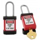 Master S33 KD ORJ 4KEY LFR Lightweight Thermoplastic Padlock, Zenex Non Key Retaining