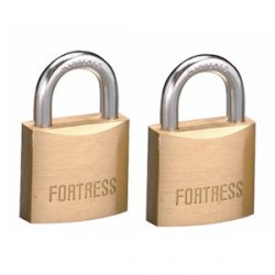 Master Lock 1830T  Fortress Series Solid Brass Padlock 2-pack