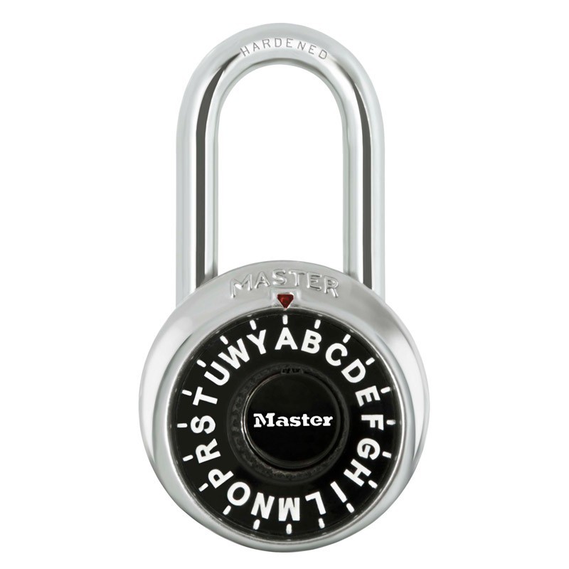 Master Lock 1572 Letter Lock Combination Padlock with Chart