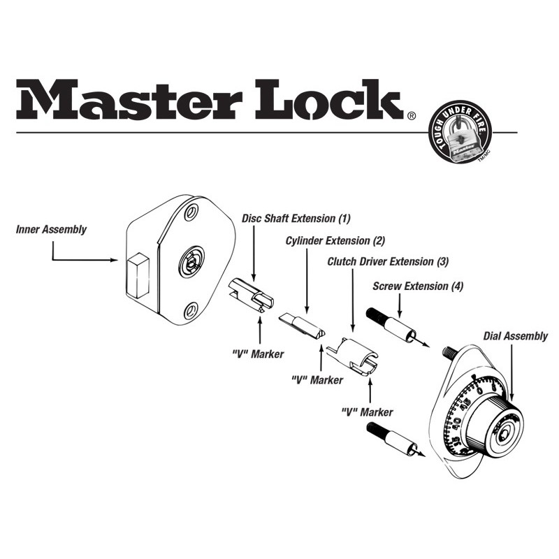 Master Lock 16540320 Locker Lock Extension Kit