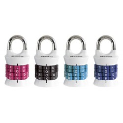 Master Lock 1535DWD Password Set-Your-Own Combination Padlock - White Body